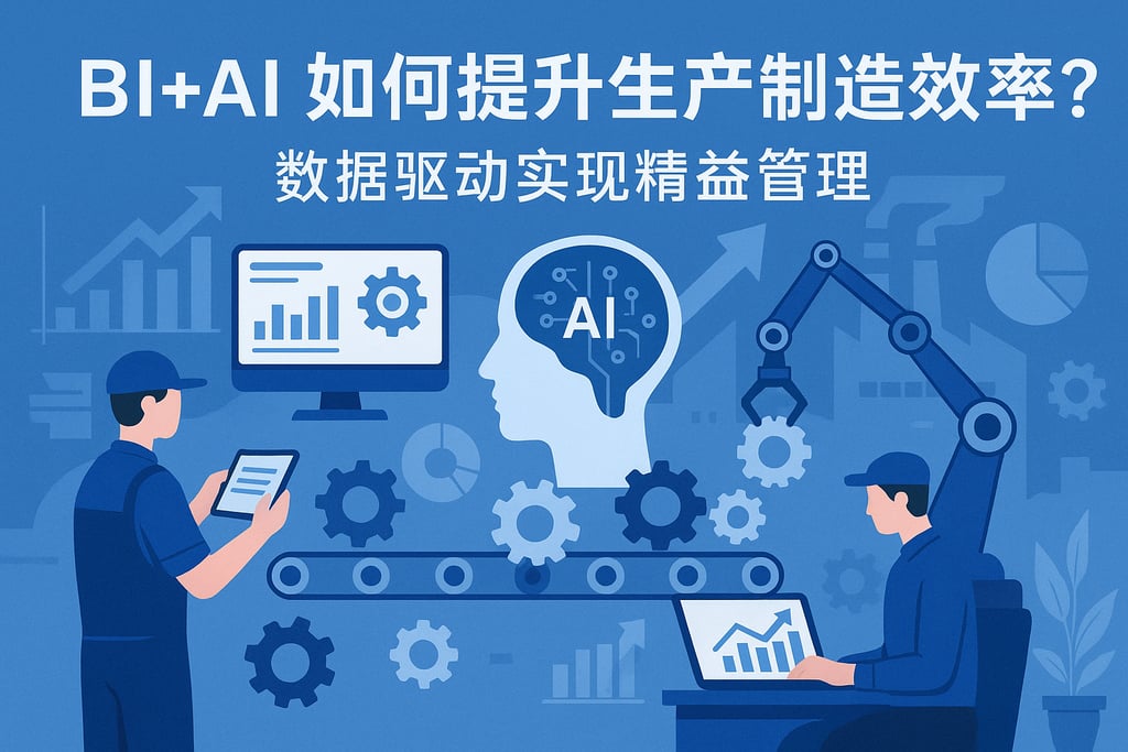 BI+AI如何提升生产制造效率？数据驱动实现精益管理