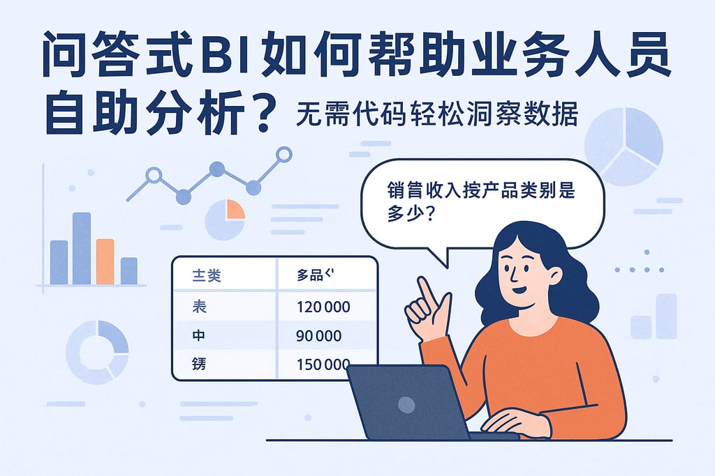 问答式BI如何帮助业务人员自助分析？无需代码轻松洞察数据
