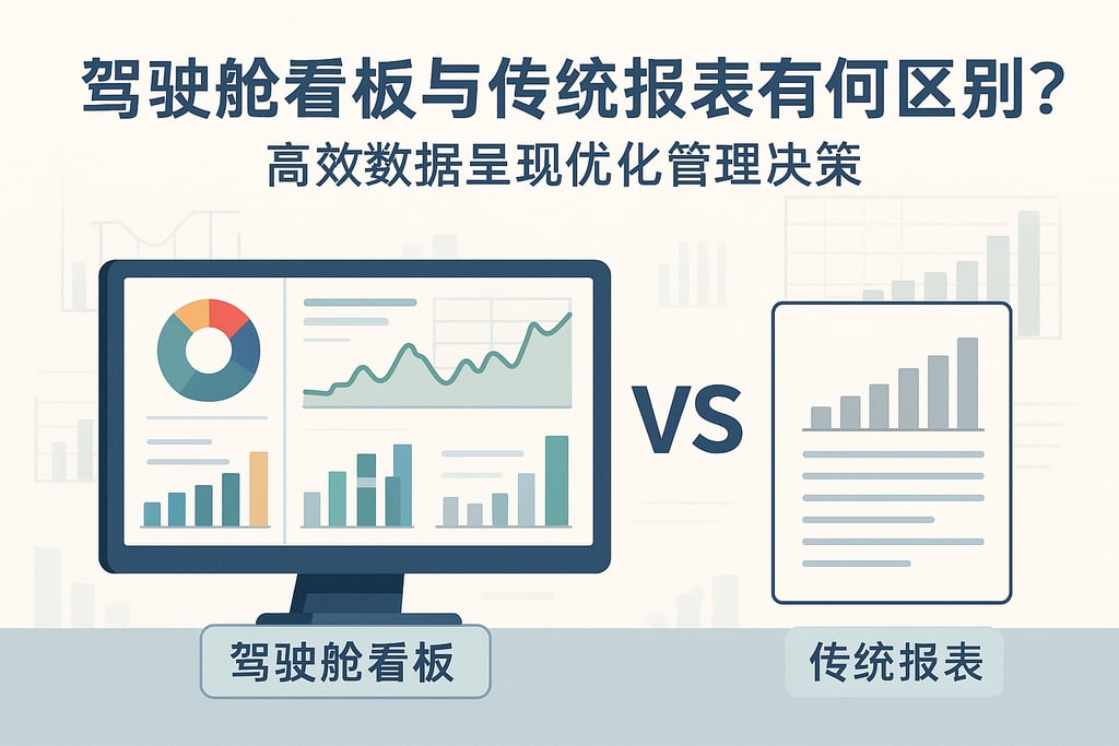 驾驶舱看板与传统报表有何区别？高效数据呈现优化管理决策