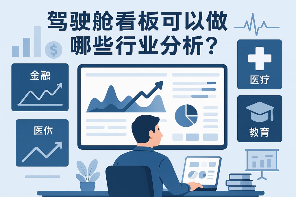 驾驶舱看板可以做哪些行业分析？场景覆盖金融医疗教育