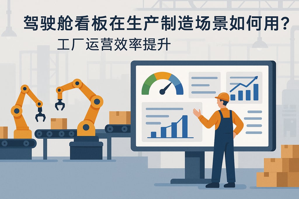 驾驶舱看板在生产制造场景如何应用？工厂运营效率提升