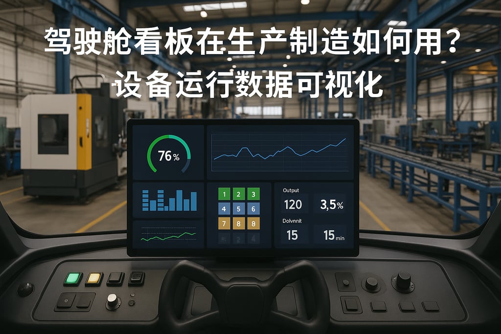 驾驶舱看板在生产制造如何应用？设备运行数据可视化
