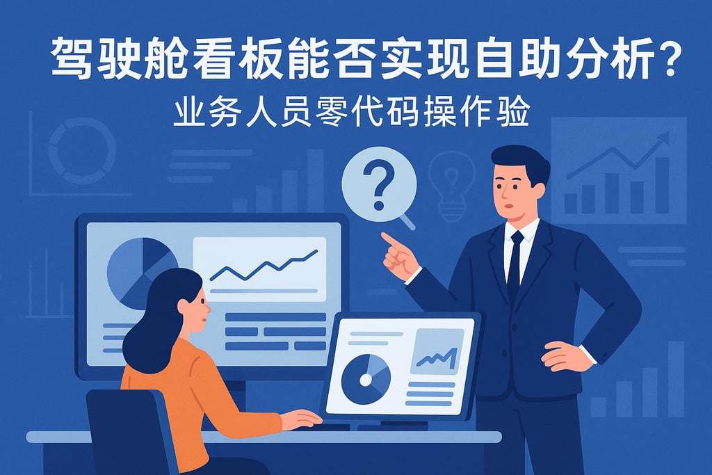 驾驶舱看板能否实现自助分析？业务人员零代码操作体验