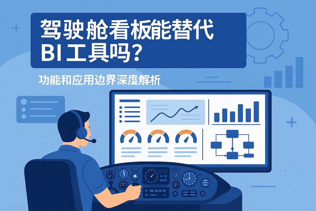 驾驶舱看板能替代BI工具吗？功能和应用边界深度解析。