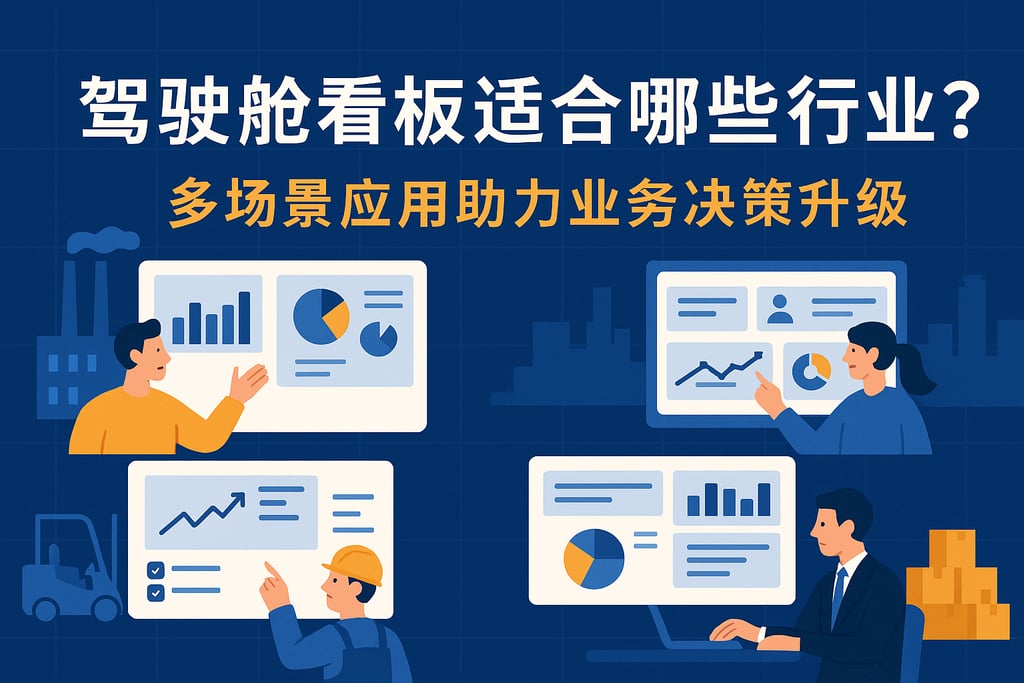 驾驶舱看板适合哪些行业？多场景应用助力业务决策升级
