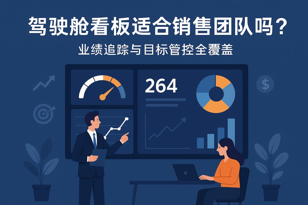驾驶舱看板适合销售团队吗？业绩追踪与目标管控全覆盖