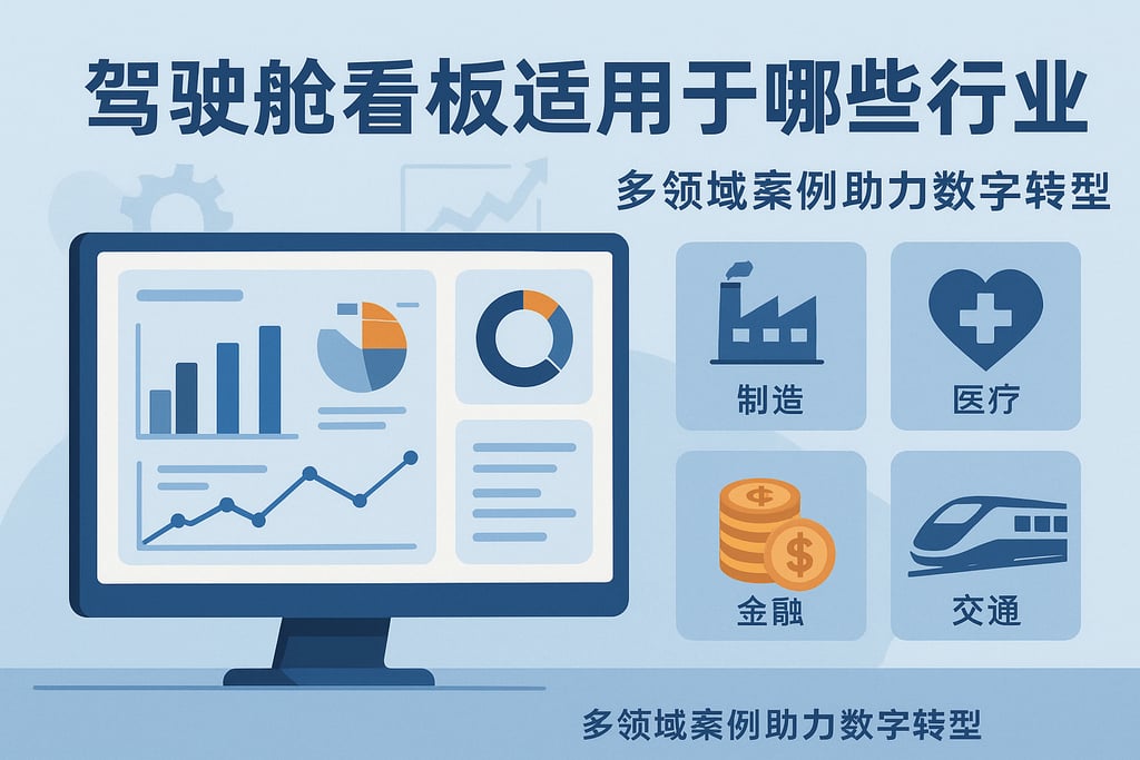 驾驶舱看板适用于哪些行业？多领域案例助力数字转型
