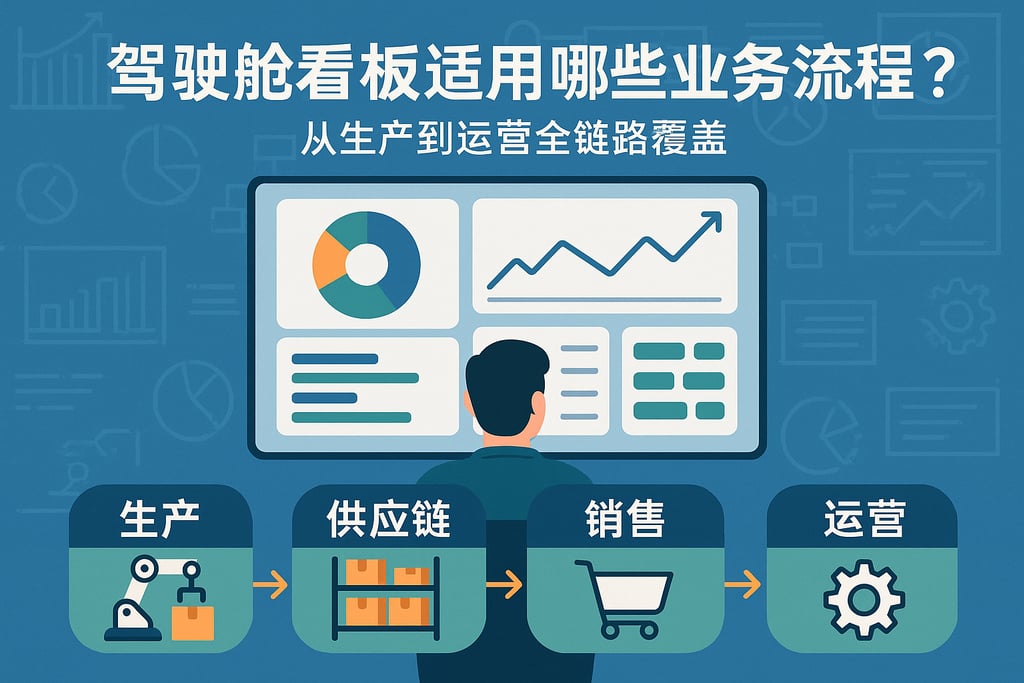 驾驶舱看板适用哪些业务流程？从生产到运营全链路覆盖