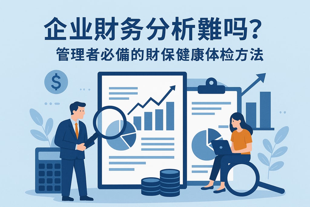企业财务分析难吗？管理者必备的财务健康体检方法
