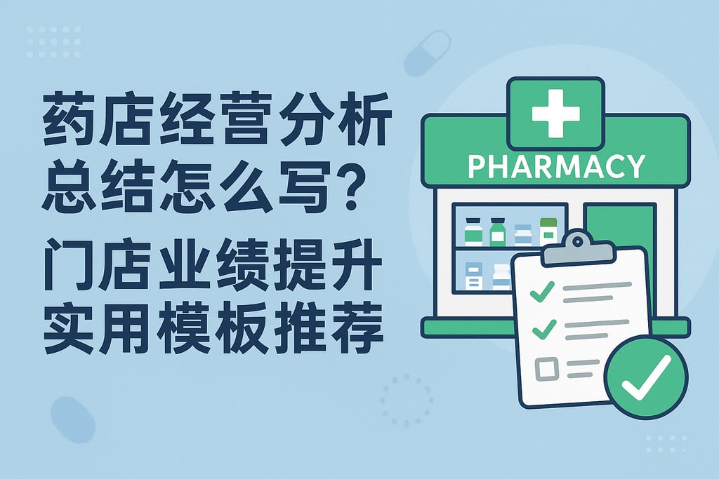 药店经营分析总结怎么写？门店业绩提升实用模板推荐