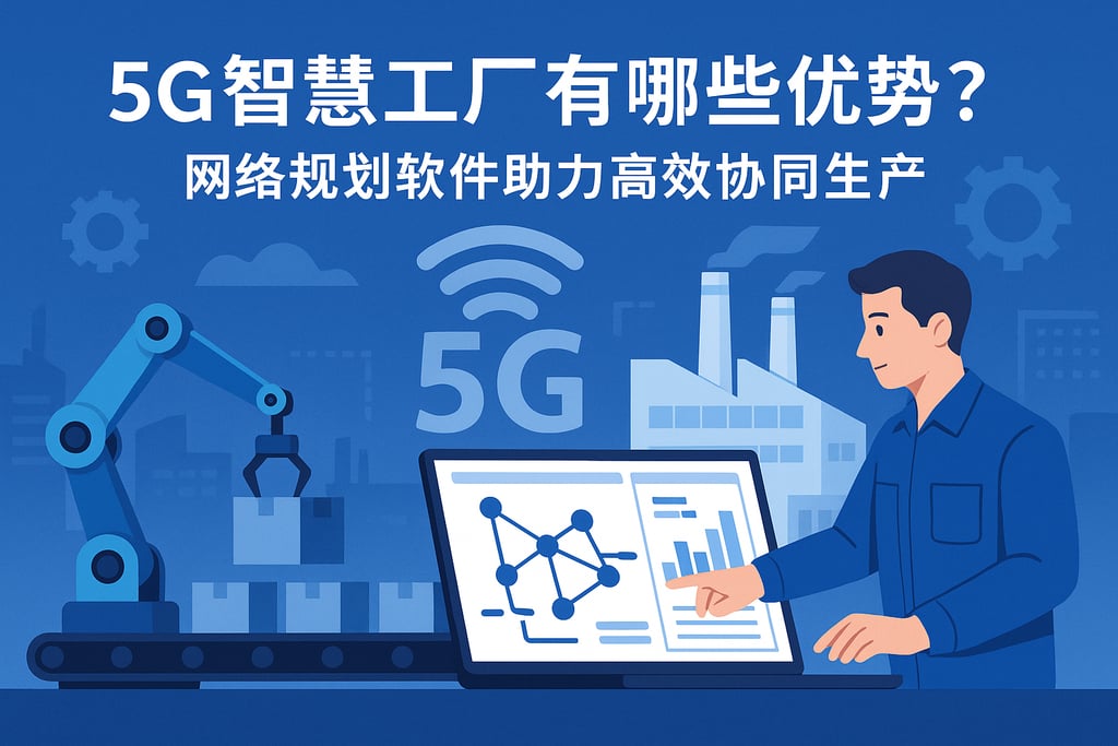 5G智慧工厂有哪些优势？网络规划软件助力高效协同生产