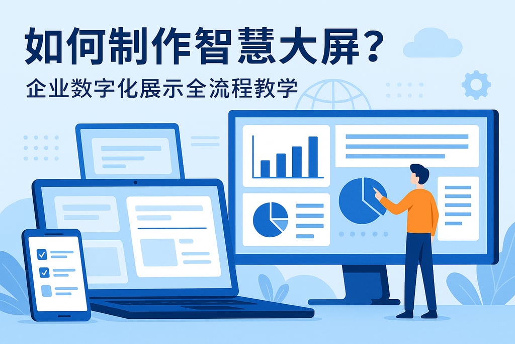 智慧大屏如何制作？企业数字化展示全流程教学