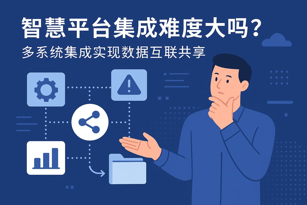 智慧平台集成难度大吗？多系统集成实现数据互联共享