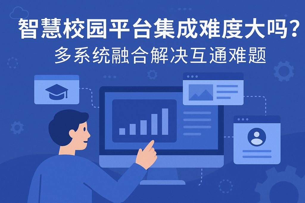 智慧校园平台集成难度大吗？多系统融合解决互通难题