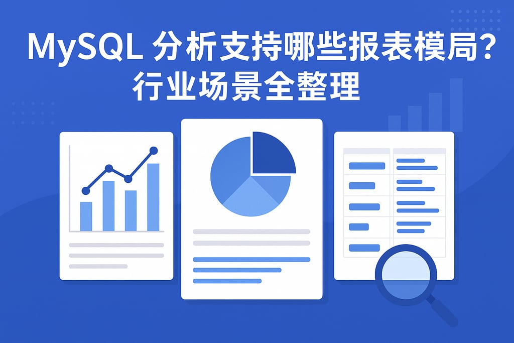 MySQL分析支持哪些报表模板？行业场景全整理