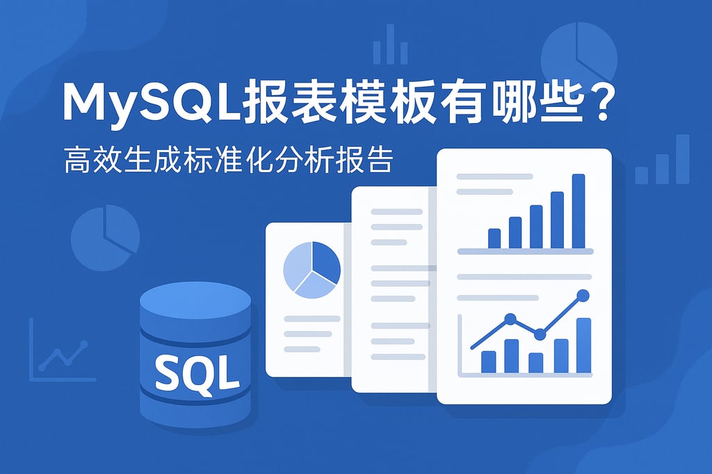 MySQL报表模板有哪些？高效生成标准化分析报告