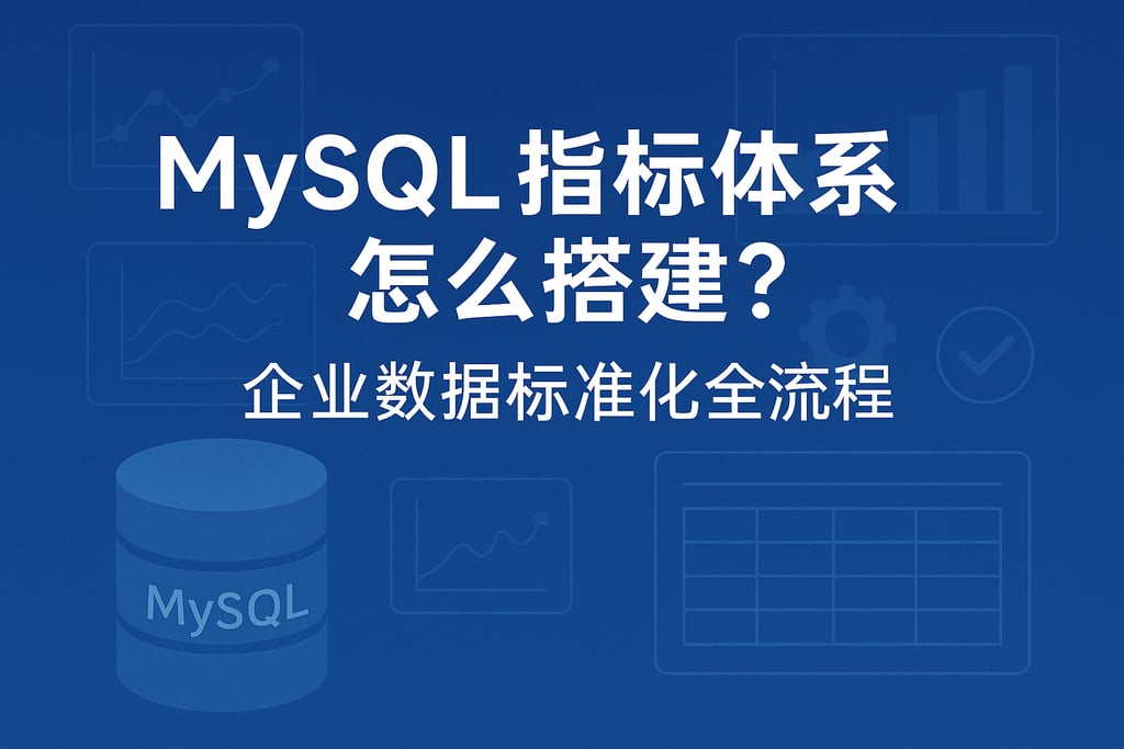MySQL指标体系怎么搭建？企业数据标准化全流程