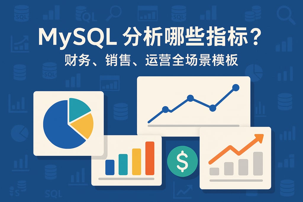 mysql分析哪些指标？财务、销售、运营全场景模板