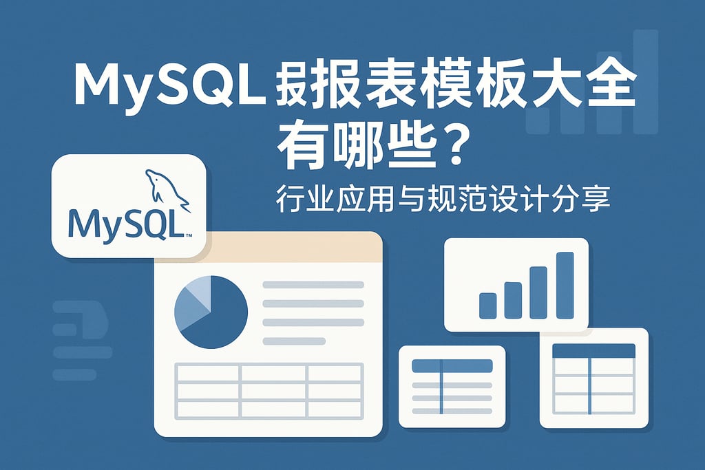 mysql报表模板大全有哪些？行业应用与规范设计分享