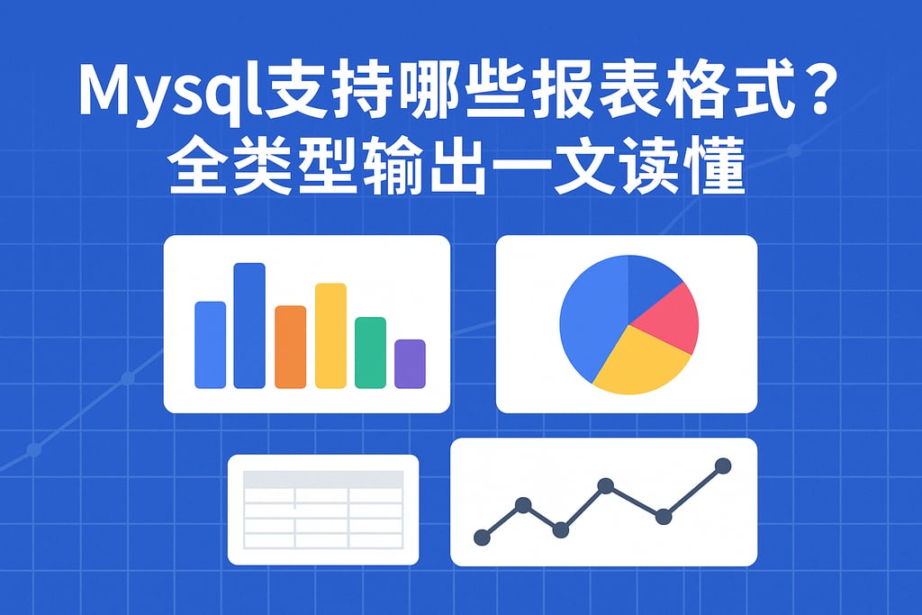 mysql支持哪些报表格式？全类型输出一文读懂