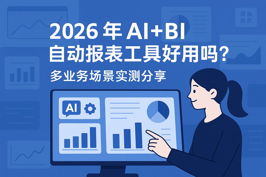 2026年AI+BI自动报表工具好用吗？多业务场景实测分享