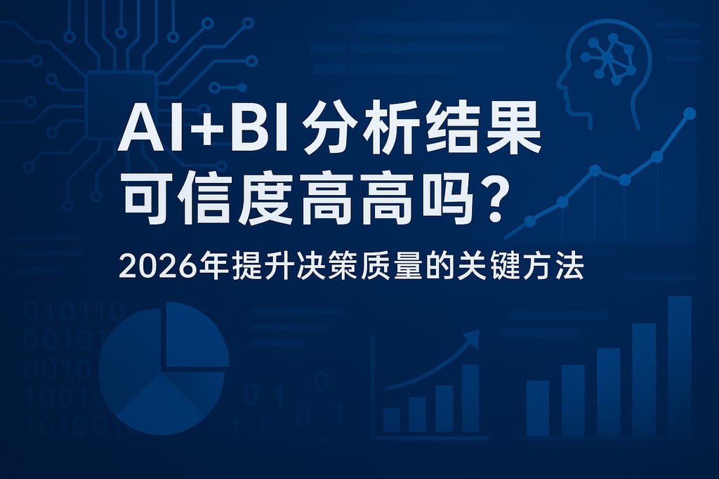 AI+BI分析结果可信度高吗？2026年提升决策质量的关键方法