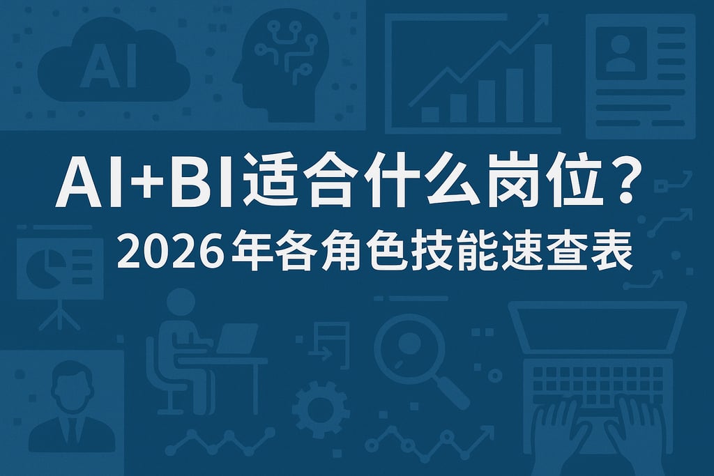 AI+BI适合什么岗位？2026年各角色技能速查表