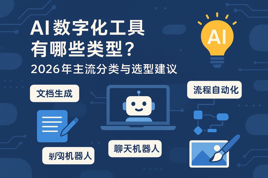 AI数字化工具有哪些类型？2026年主流分类与选型建议