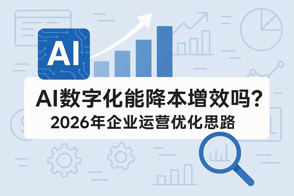 AI数字化能降本增效吗？2026年企业运营优化思路