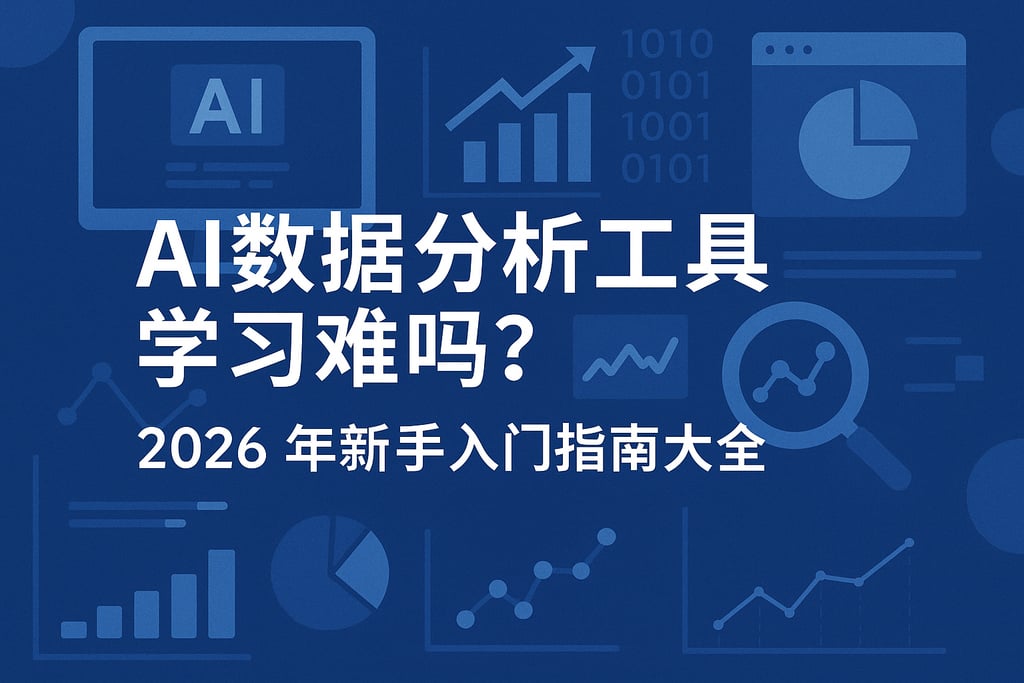 AI数据分析工具学习难吗？2026年新手入门指南大全