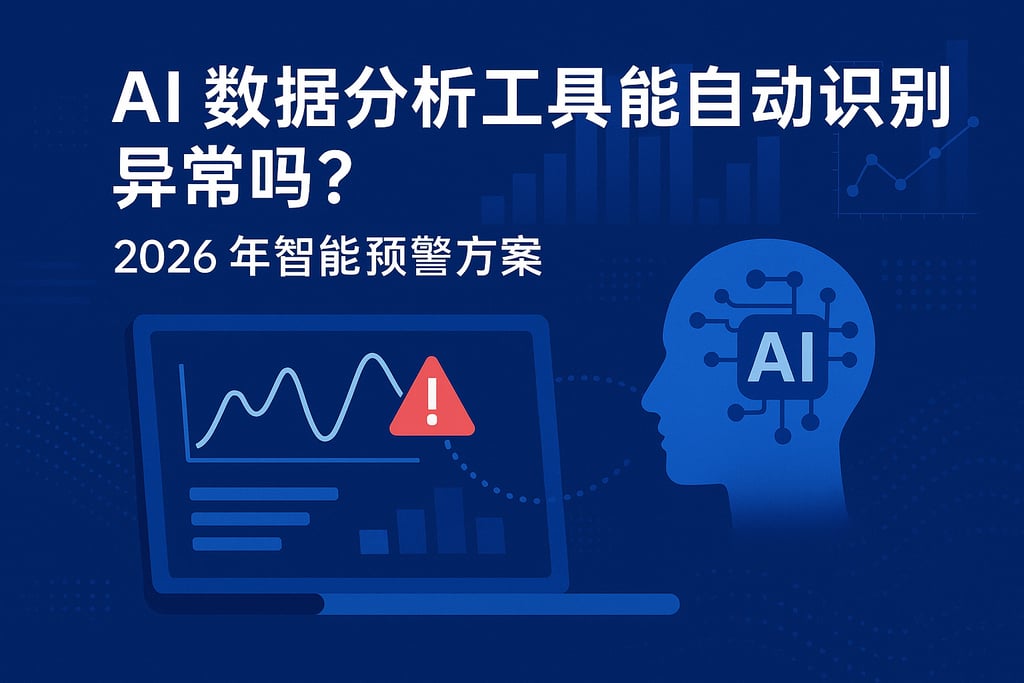AI数据分析工具能自动识别异常吗？2026年智能预警方案