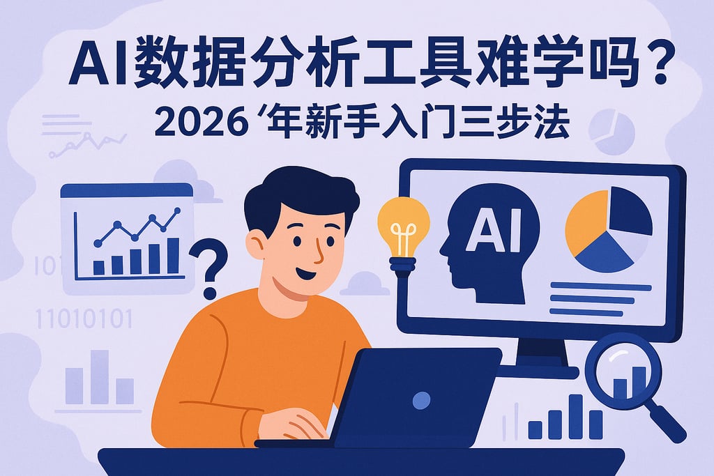 AI数据分析工具难学吗？2026年新手入门三步法