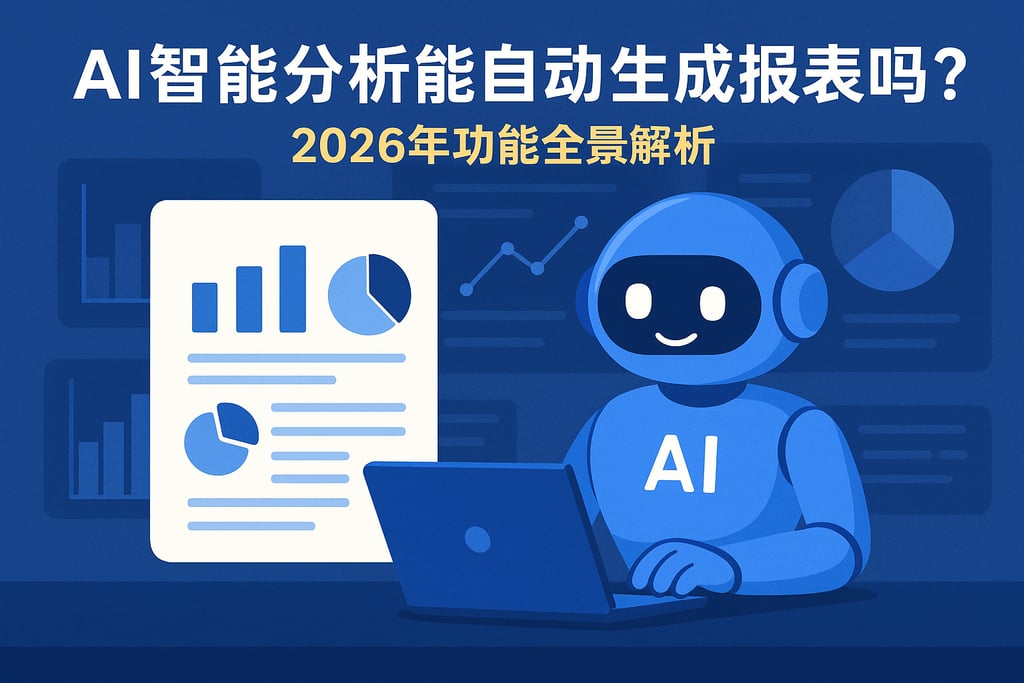 AI智能分析能自动生成报表吗？2026年功能全景解析