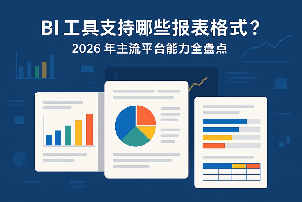 BI工具支持哪些报表格式？2026年主流平台能力全盘点