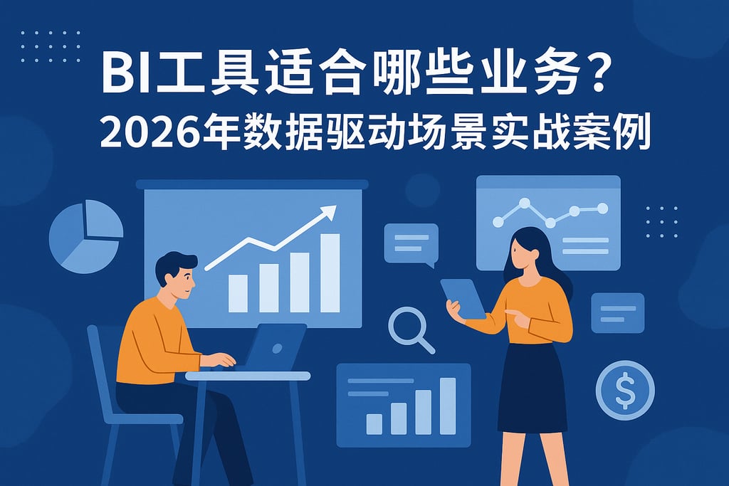BI工具适合哪些业务？2026年数据驱动场景实战案例