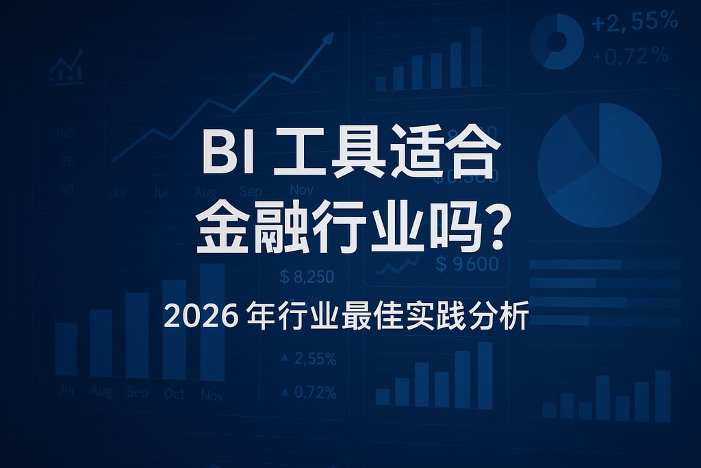 BI工具适合金融行业吗？2026年行业最佳实践分析