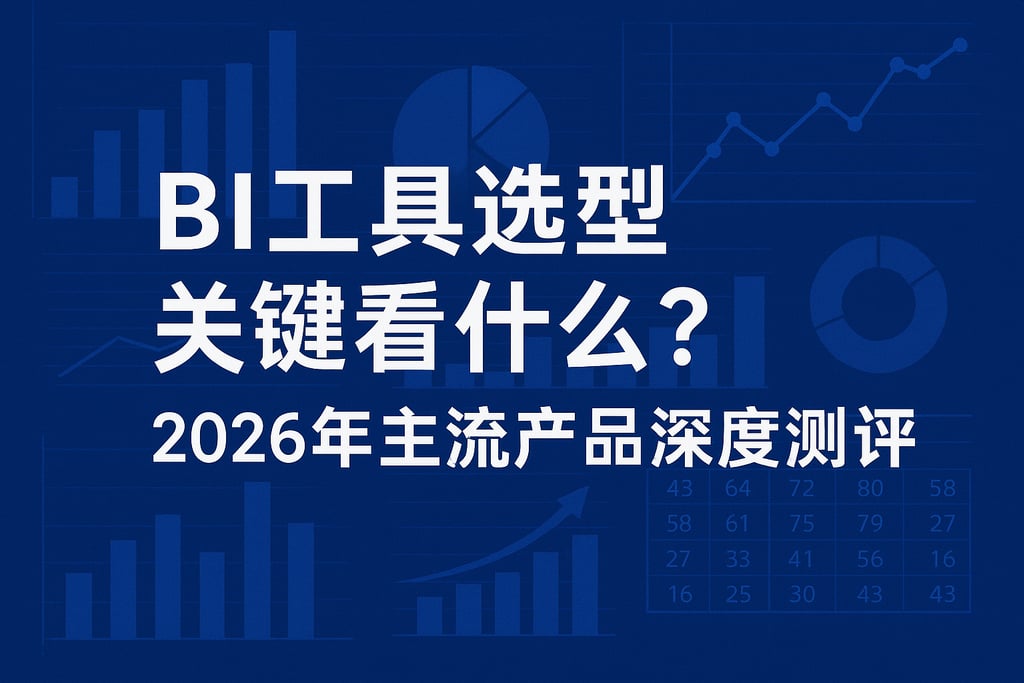 BI工具选型关键看什么？2026年主流产品深度测评