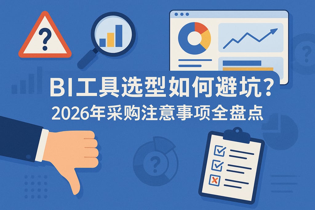 BI工具选型如何避坑？2026年采购注意事项全盘点