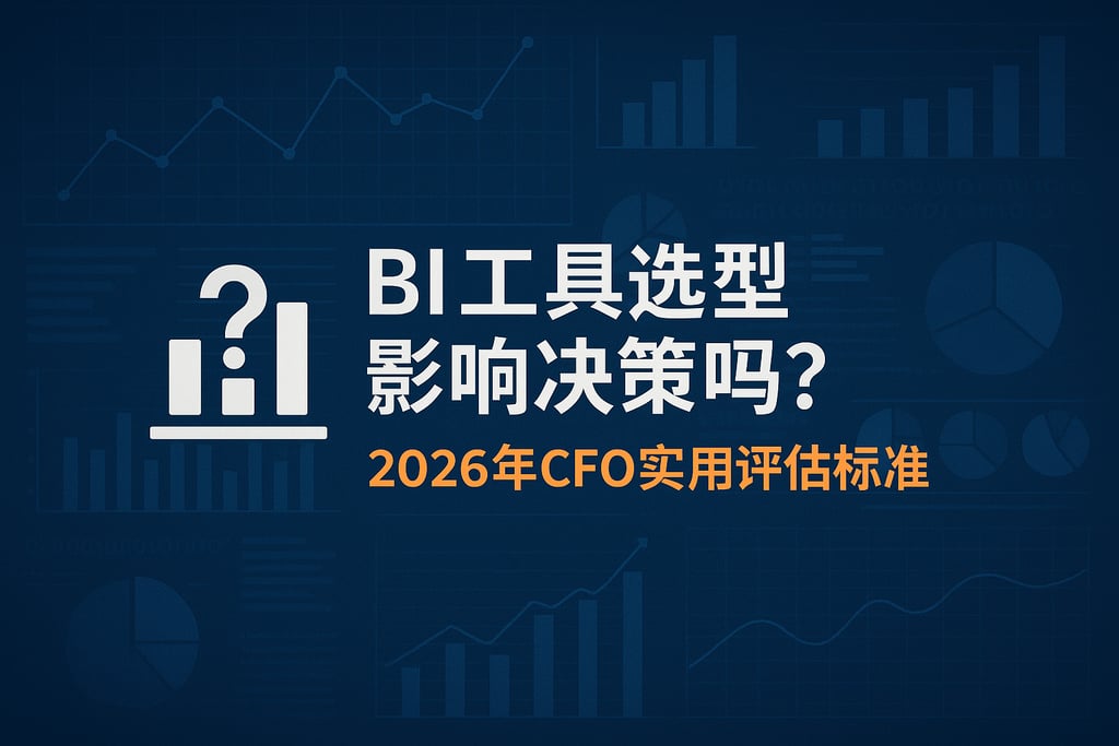 BI工具选型影响决策吗？2026年CFO实用评估标准