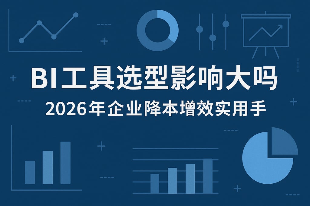 BI工具选型影响大吗？2026年企业降本增效实用手册