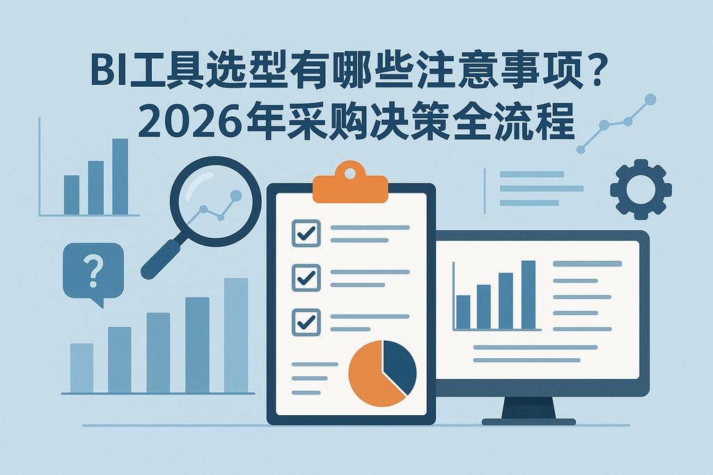 BI工具选型有哪些注意事项？2026年采购决策全流程