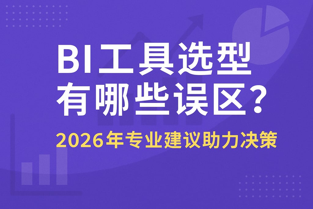 BI工具选型有哪些误区？2026年专业建议助力决策