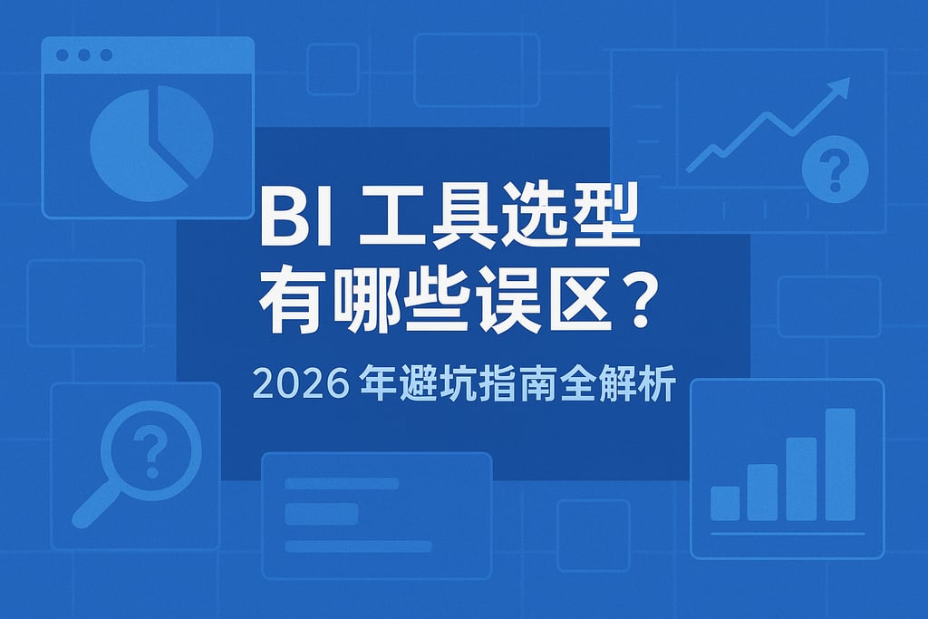 BI工具选型有哪些误区？2026年避坑指南全解析