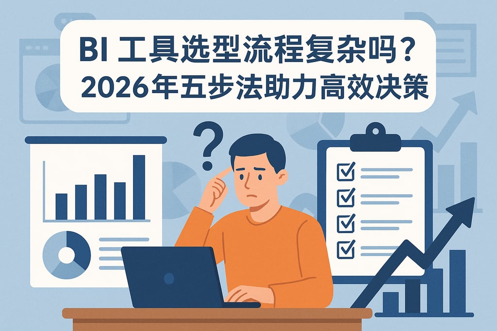BI工具选型流程复杂吗？2026年五步法助力高效决策