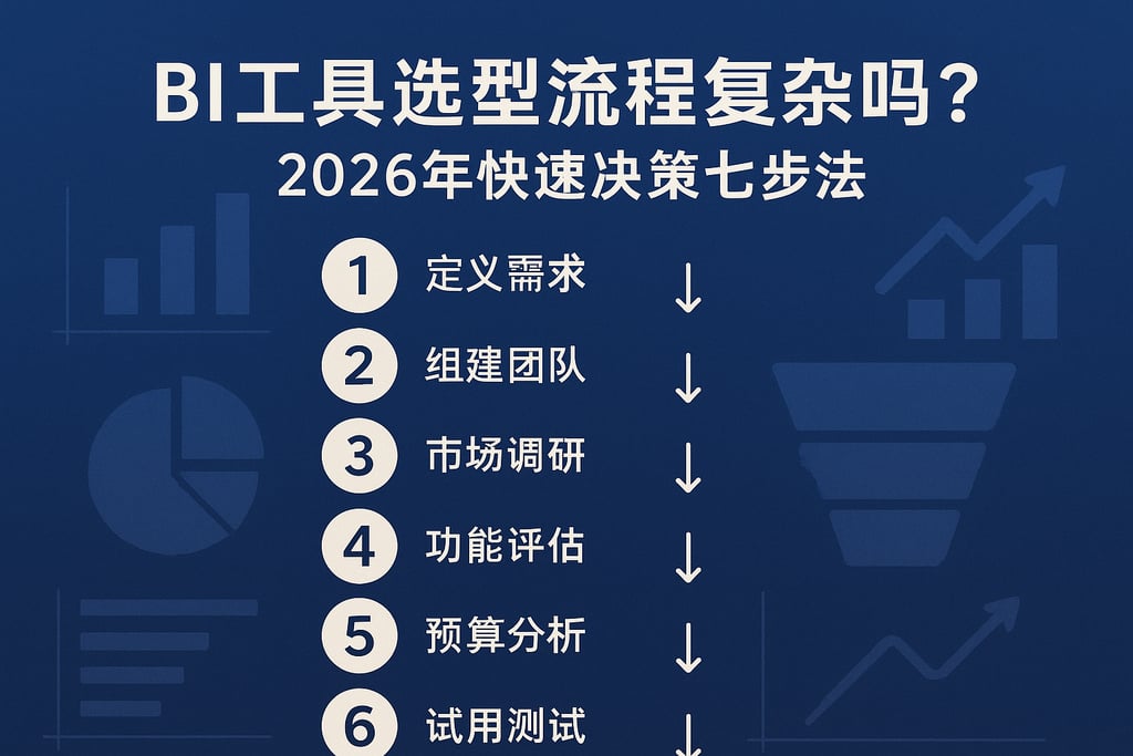 BI工具选型流程复杂吗？2026年快速决策七步法