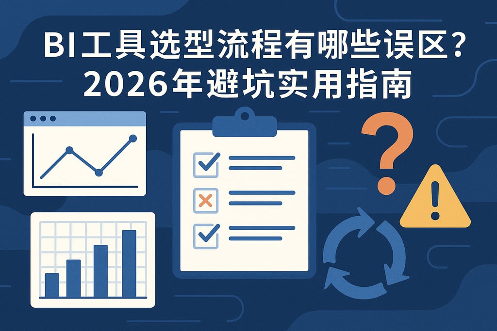 BI工具选型流程有哪些误区？2026年避坑实用指南