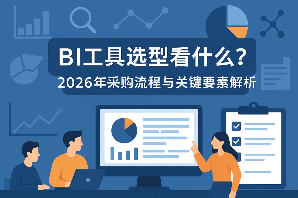BI工具选型看什么？2026年采购流程与关键要素解析