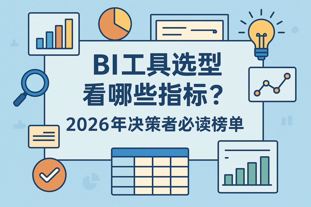 BI工具选型看哪些指标？2026年决策者必读榜单