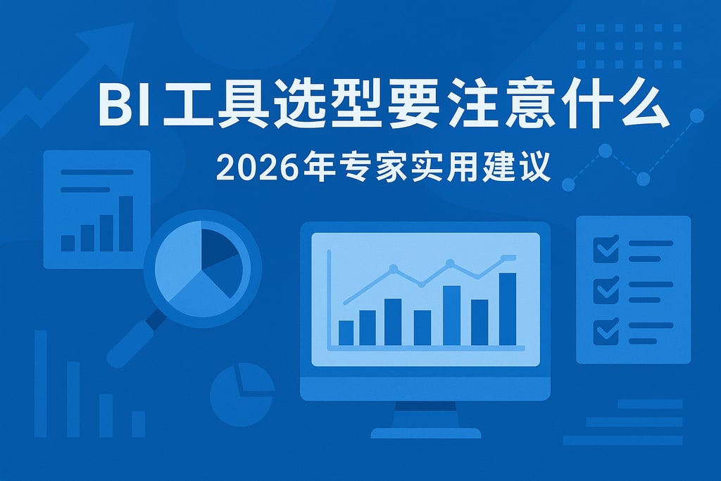 BI工具选型要注意什么？2026年专家实用建议