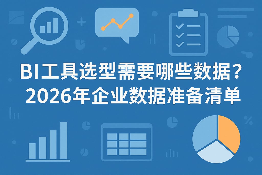 BI工具选型需要哪些数据？2026年企业数据准备清单